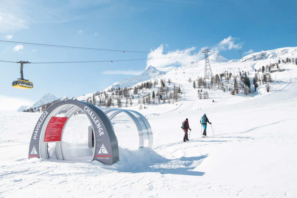 Cupola Diavolezza Challenge installata in Svizzera da Team Service Carpet